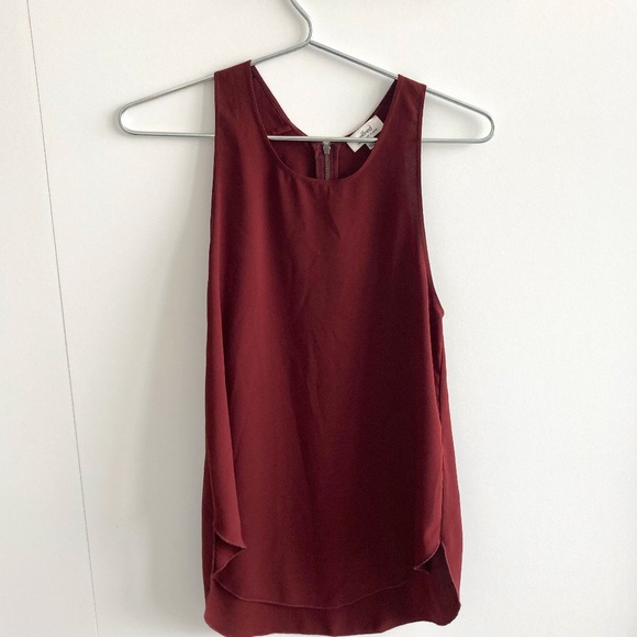 Aritzia A-line Maroon Blouse - Picture 4 of 12